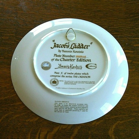 Display Plate The Creation Jacob's Ladder Yiannis Koutsis Bible Royal Cornwall - Picture 13 of 16